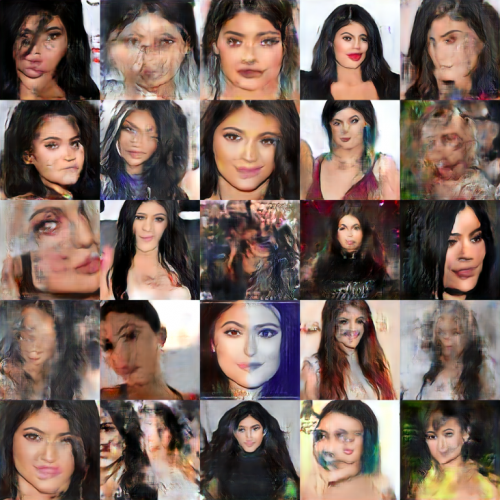 Collage of computer generated images of Kylie Jenner, by Gen Collier