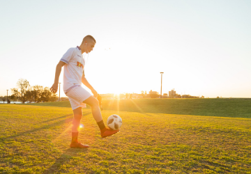 Person playing football