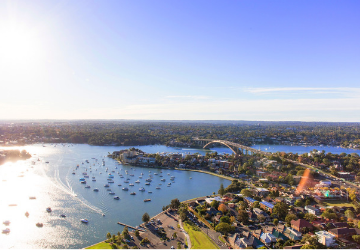 aerial image of drummoyne