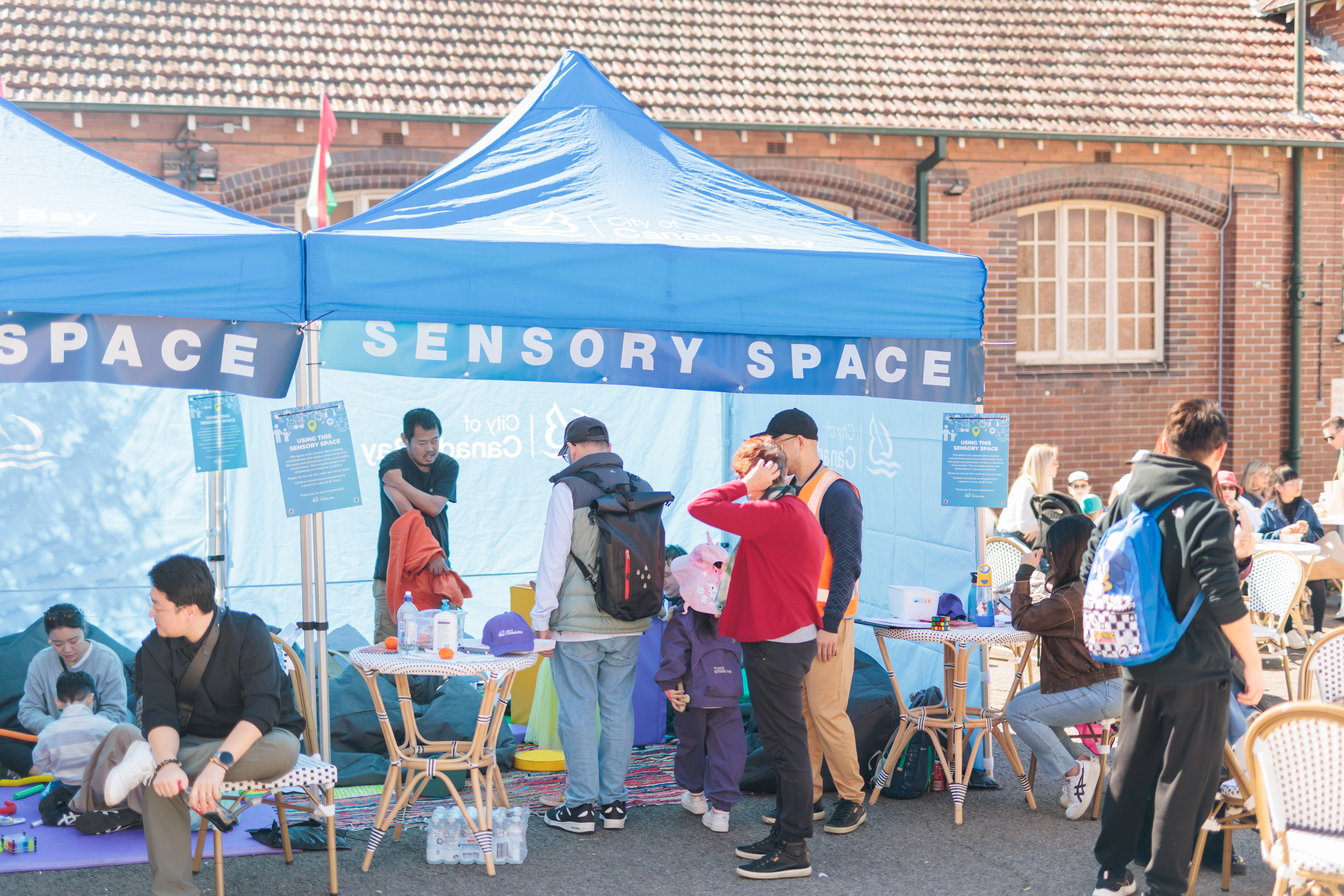 People at Sensory Space tent