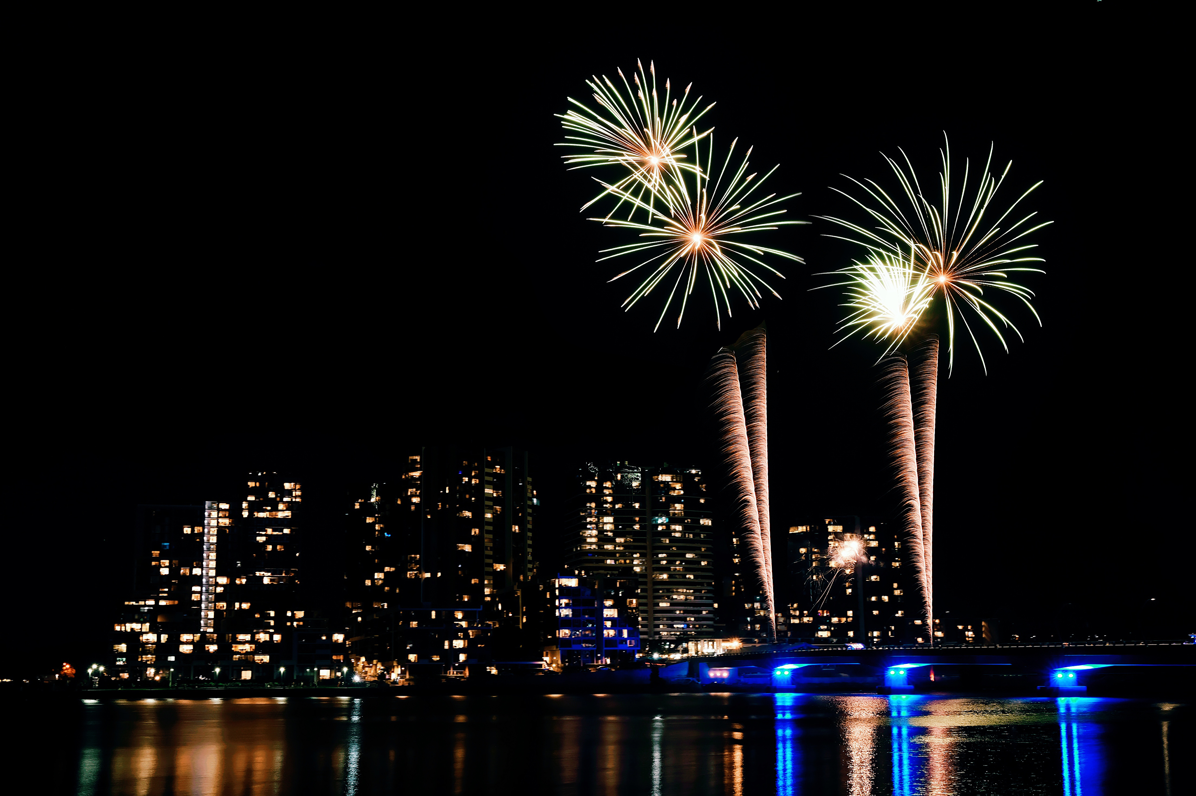Fireworks during Lunar New Year
