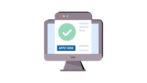 Submit application via computer icon