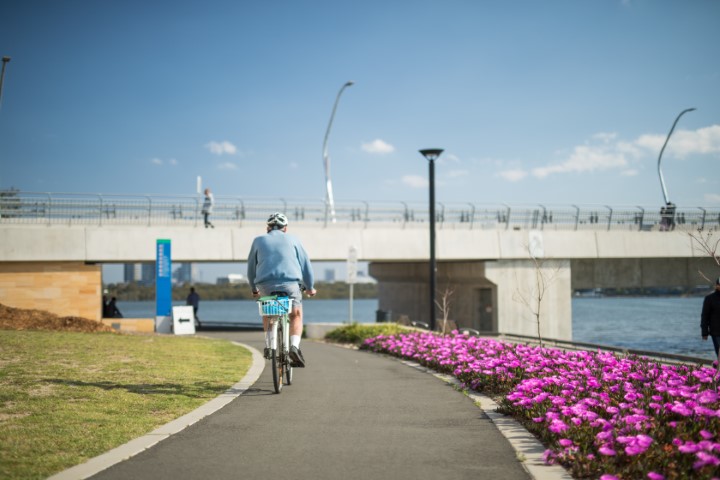 person riding a bike in rhodes