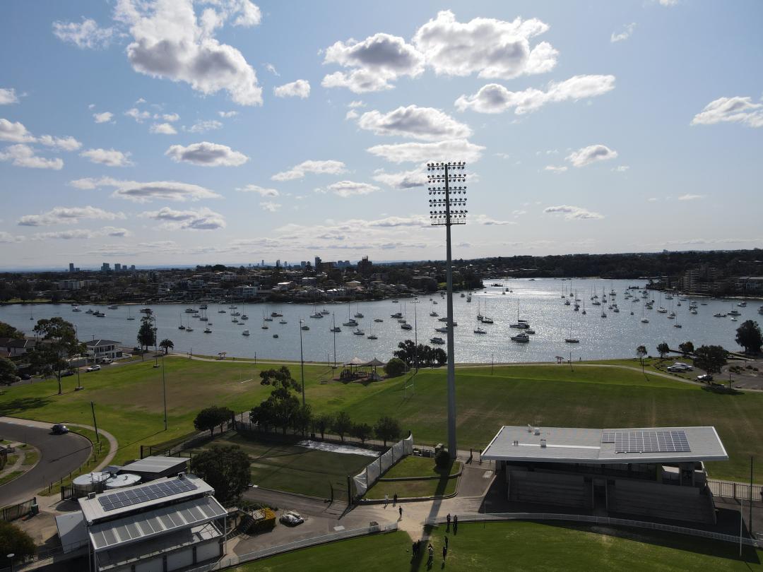 Drummoyne Oval solar panels on roof