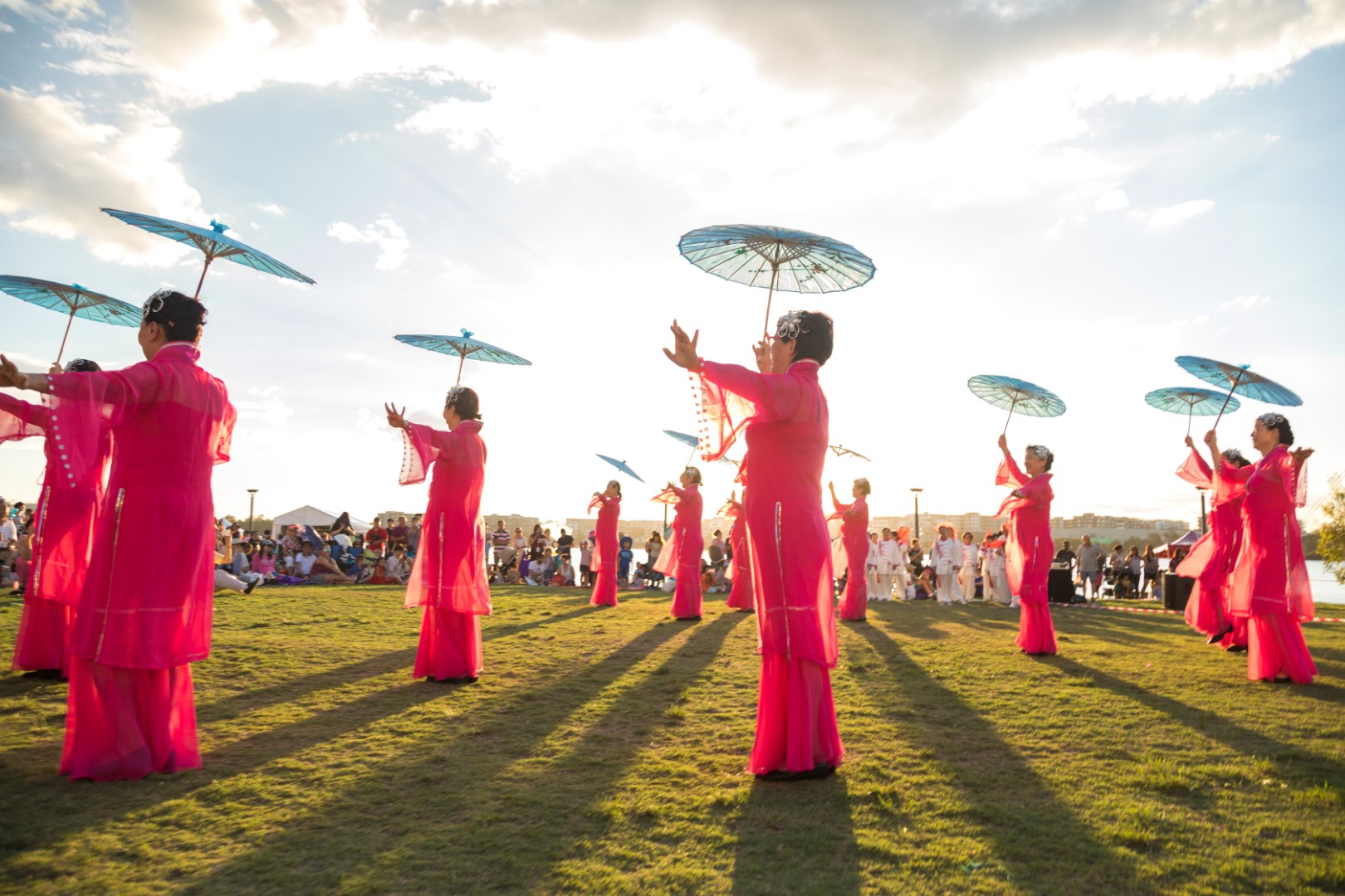 Performers at a Lunar New Year event