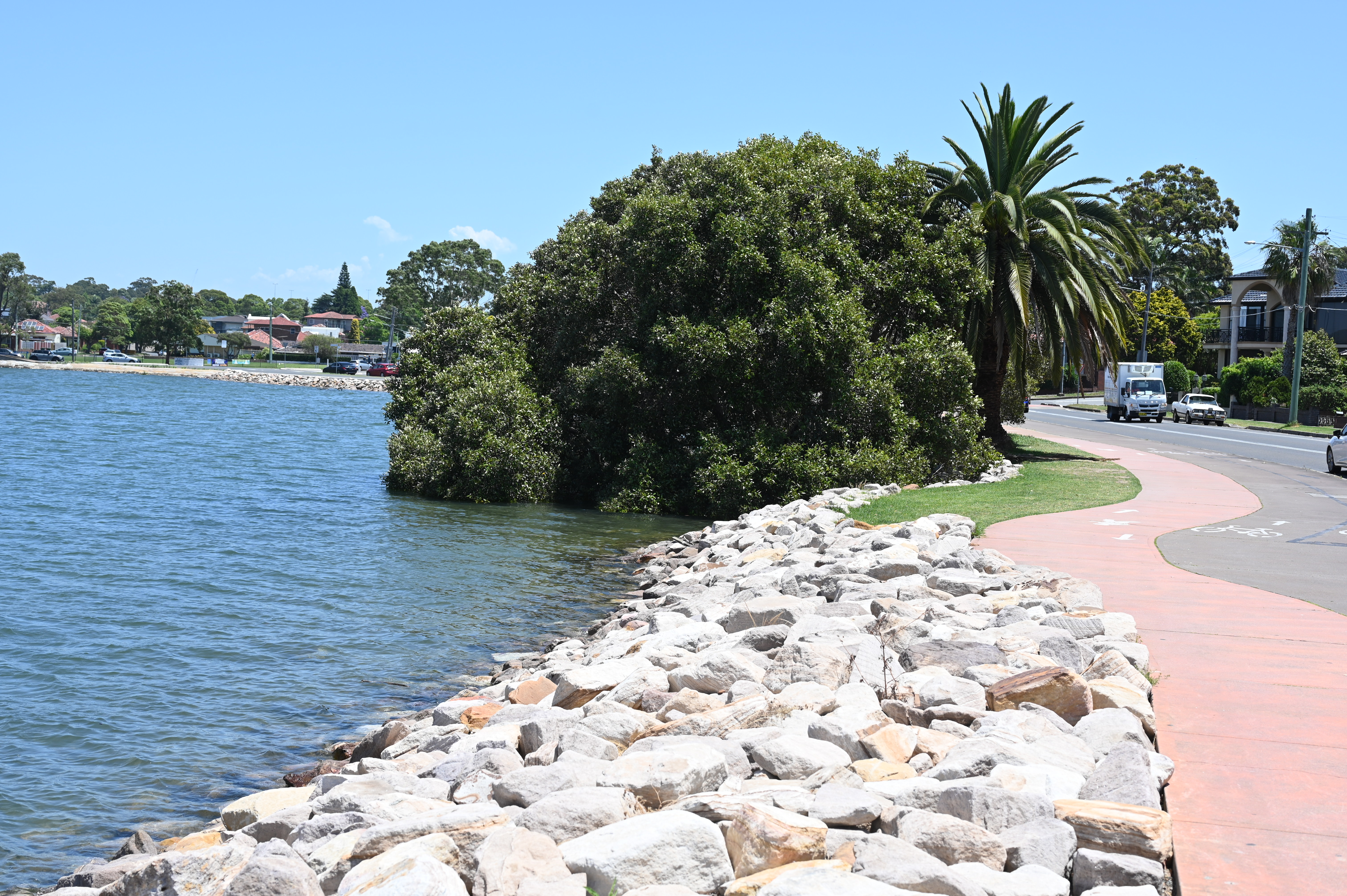 Image of the Bay Run seawall