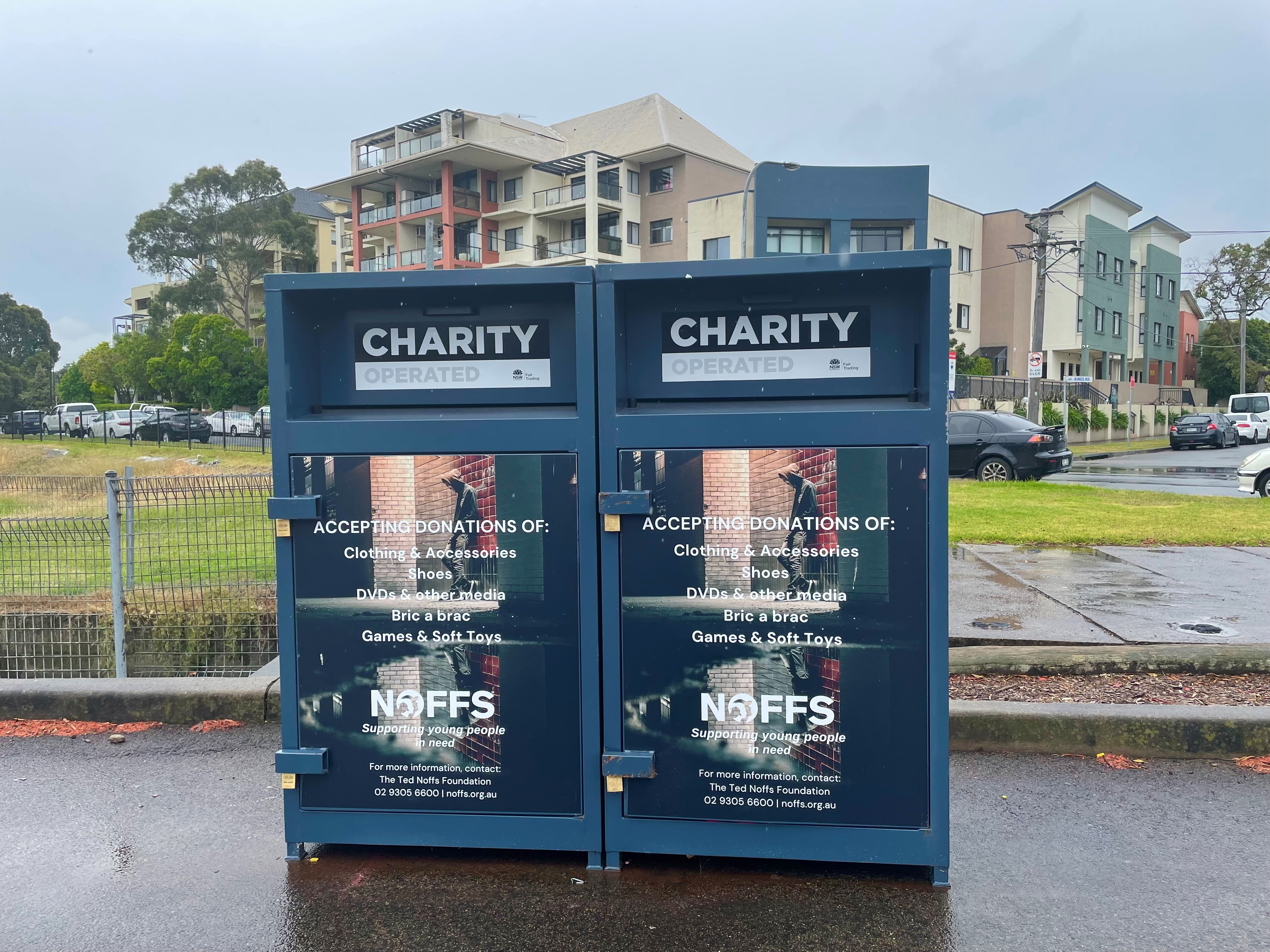Ted Noffs Foundation charity bins in Five Dock