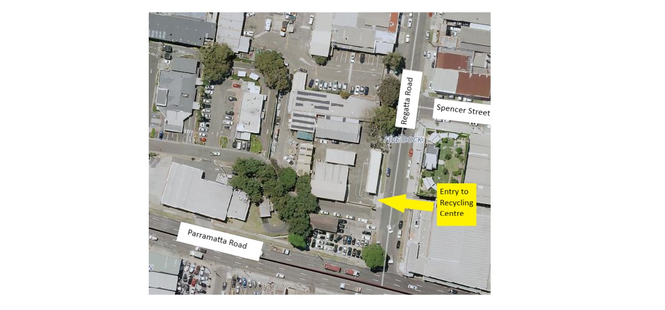 Aerial shot of Community Recycling Centre