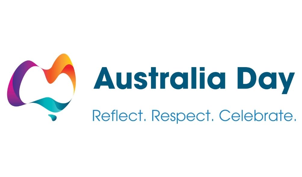Australia Day. Reflect. Respect. Celebrate. logo