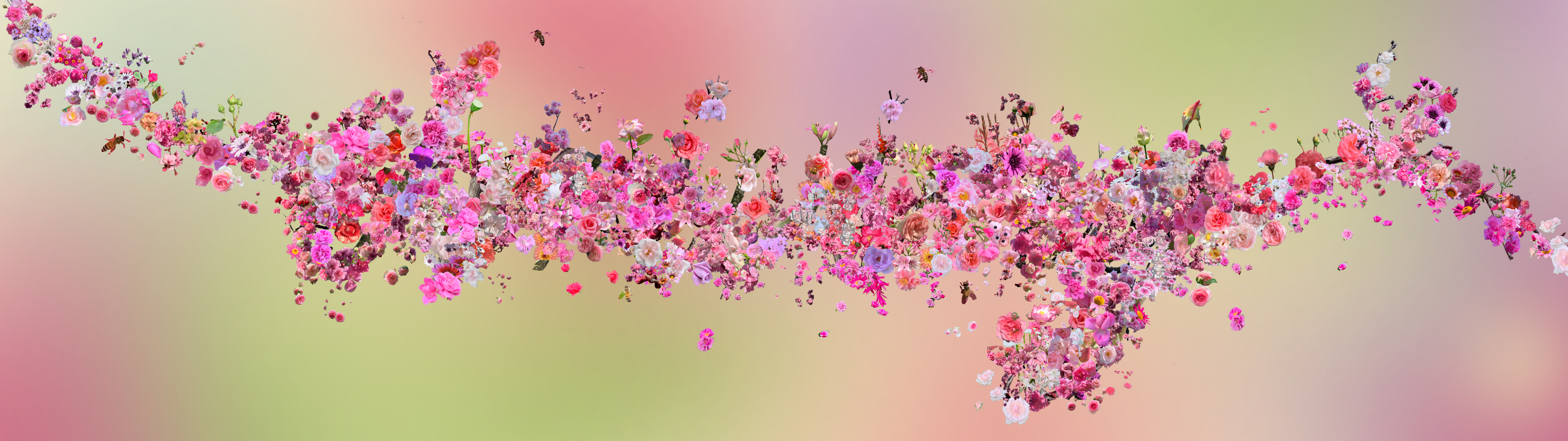 Digital collage of flowers