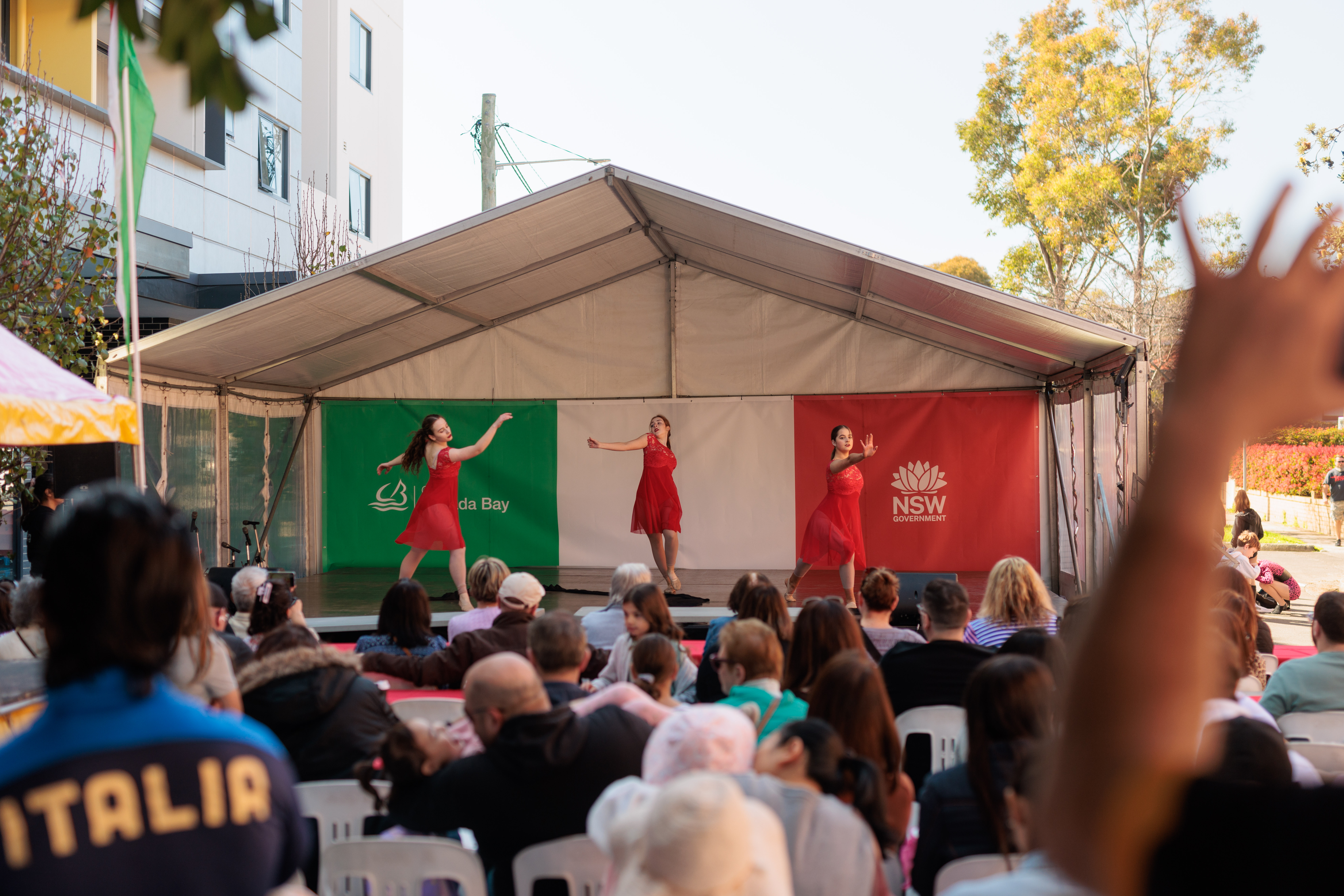 ladies performing on stage
