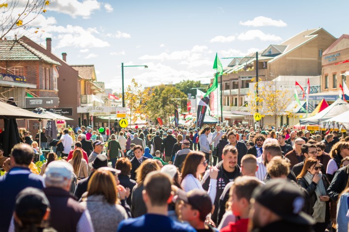 large crowd at ferragosto
