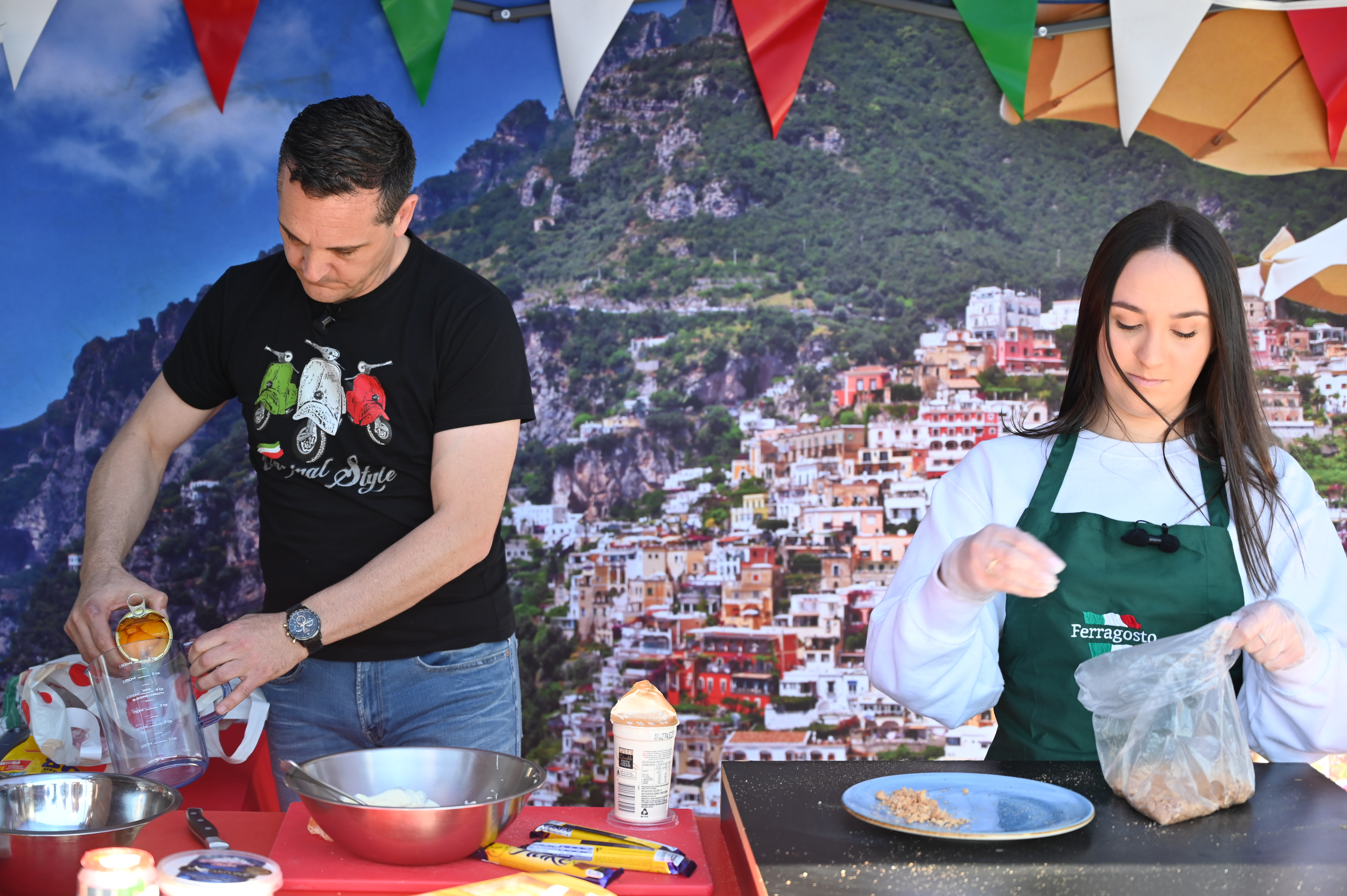 people cooking food