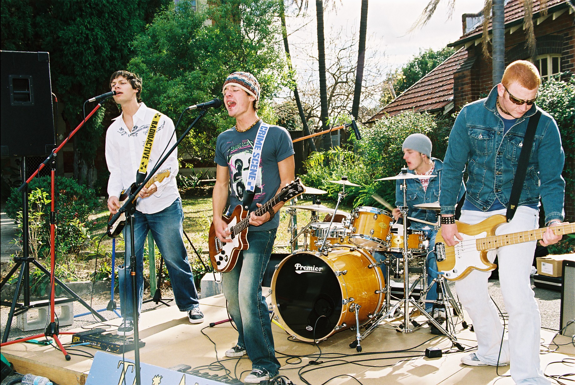 band performing on stage