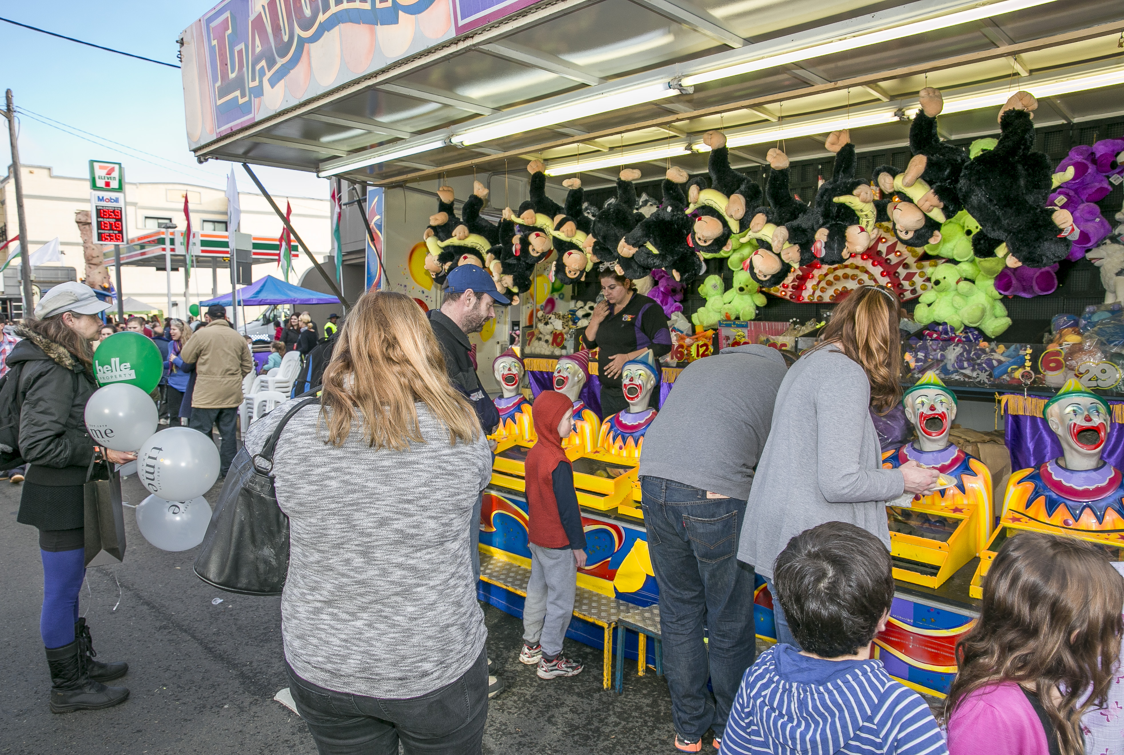 people playing at the laughing clown