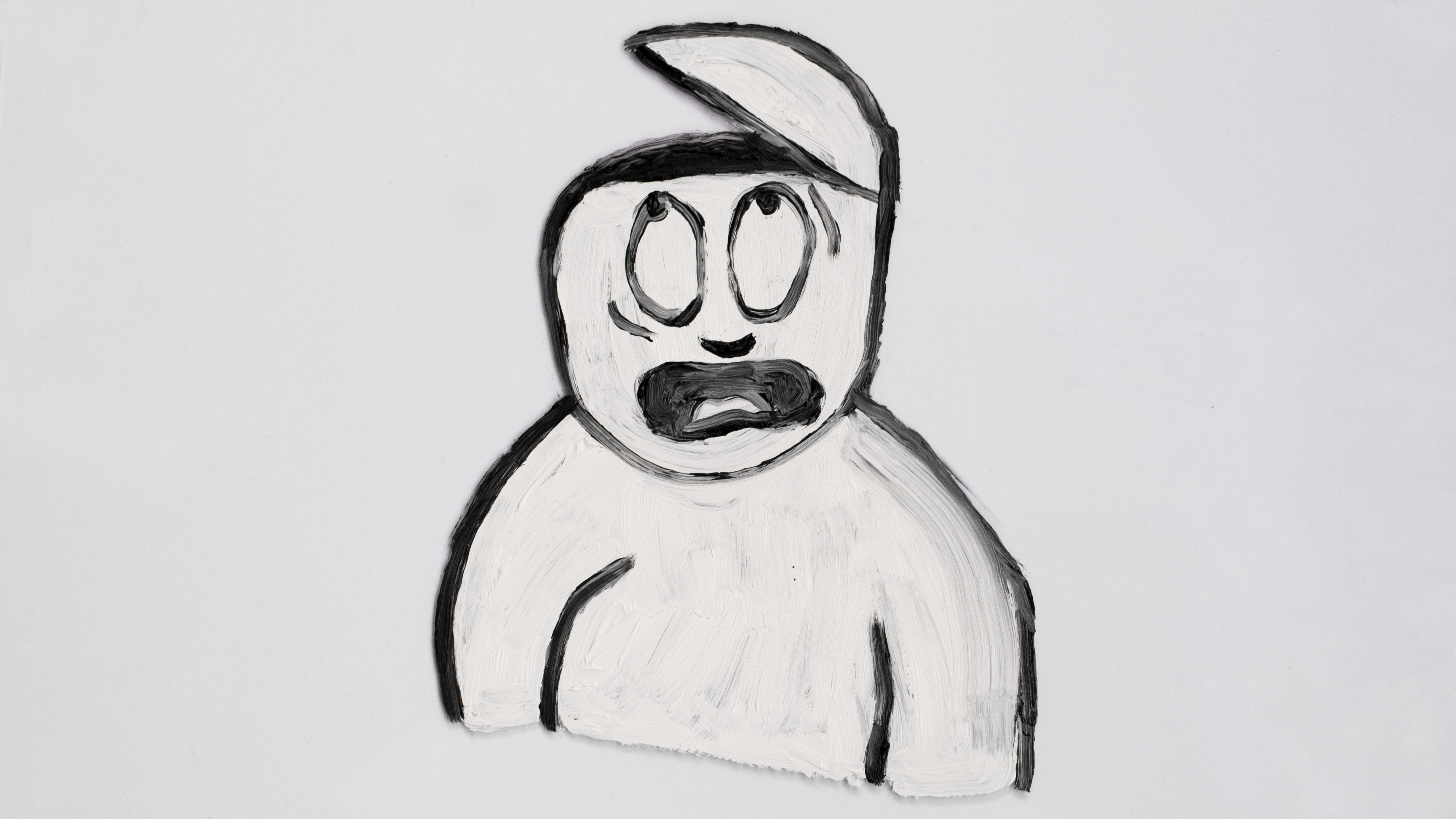 Animated figure with a flip top head