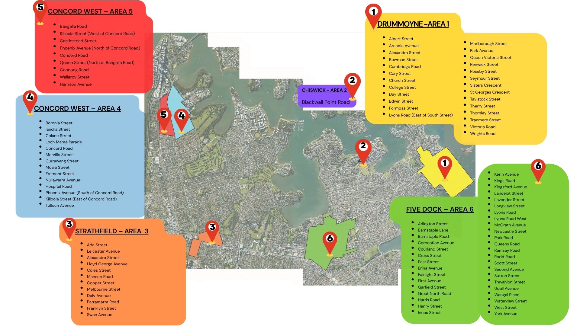 Map of parking zones