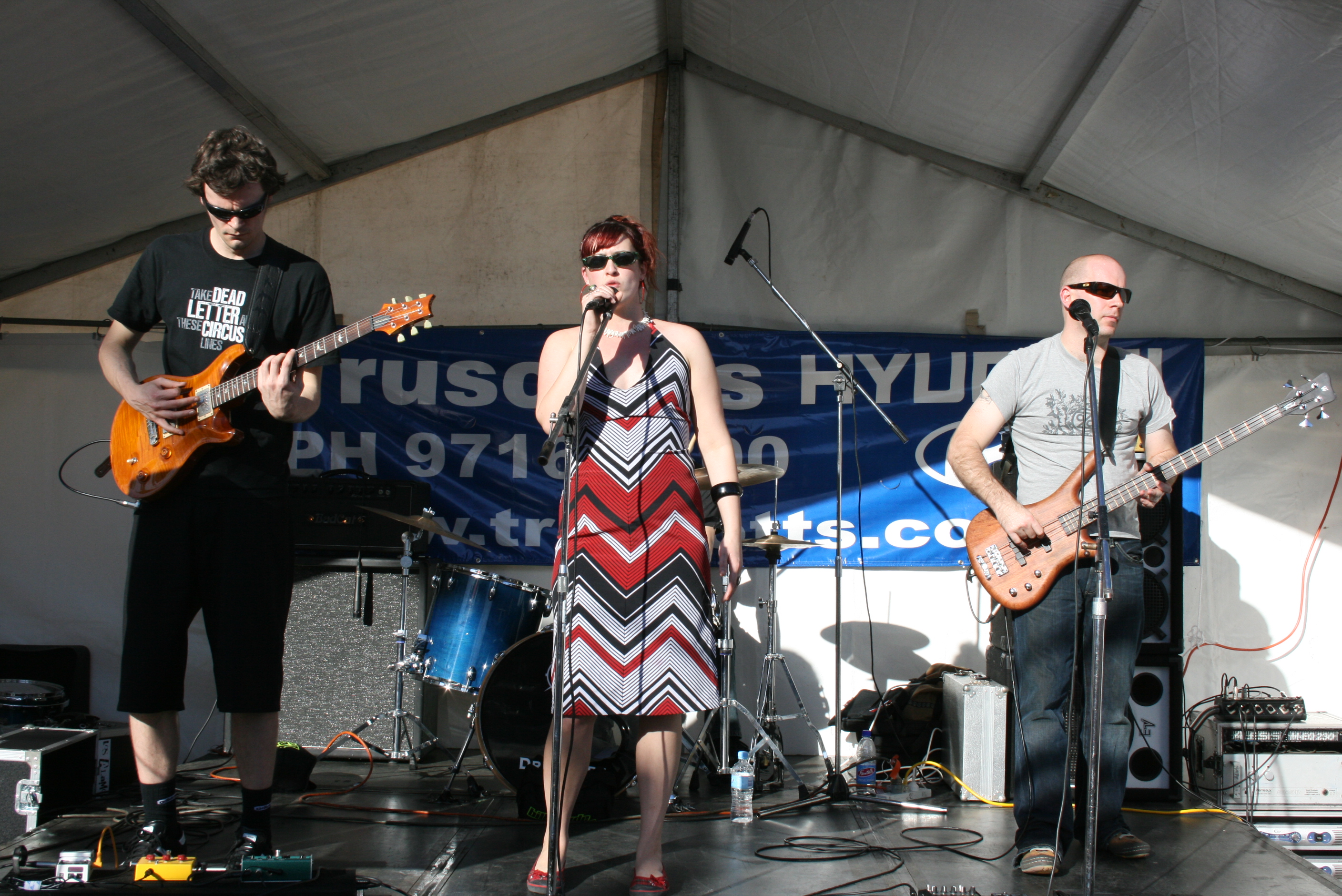 band playing music on stage