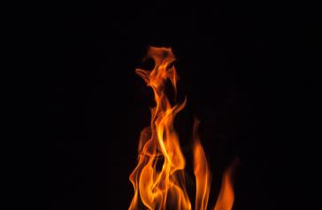 close up of fire