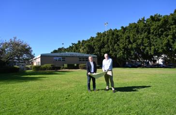 Mayor Angelo Tsirekas with Project Manager James Sullivan