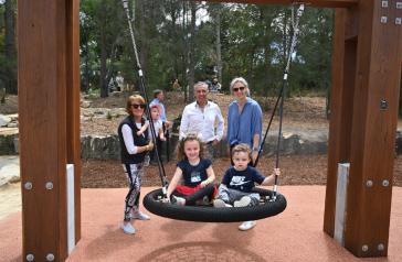 City of Canada Bay Mayor Angelo Tsirekas with community members at the Wangal Reserve opening
