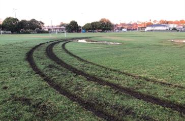 Vandalised sportfield