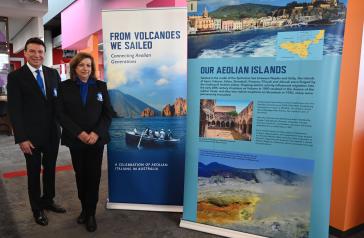 The vice president and secretary of the Associazione Isole Eolie