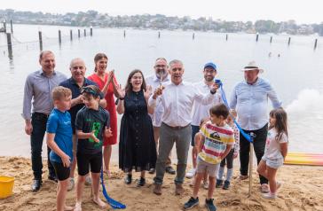 Ribbon cutting at Bayview Park Baths