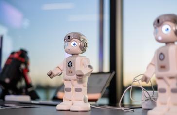 Image of robot figures from a previous Robot Ball 