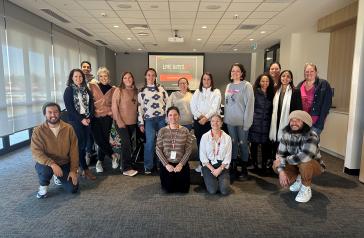 Group of people participating in the Love Bites facilitator training workshop.