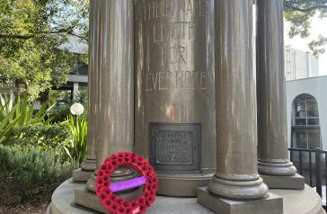 Wreath laying in front of the Drummoyne Cenotaph