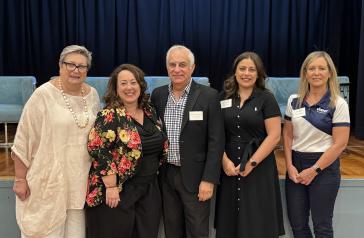 Mayor Michael Megna with Marie Piccin, Jennie Dudgeon, Constance Aloe and Carmel Ruggeri.