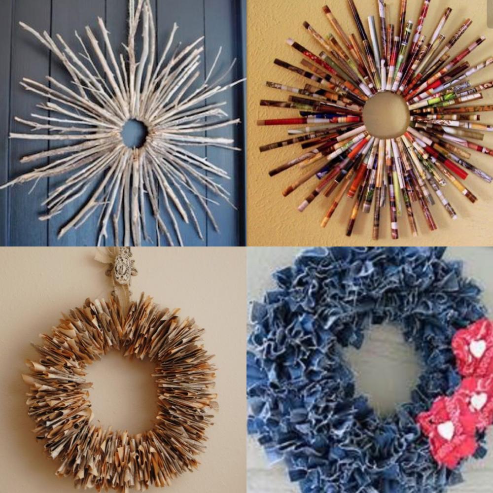 Make your own upcycled Christmas wreath