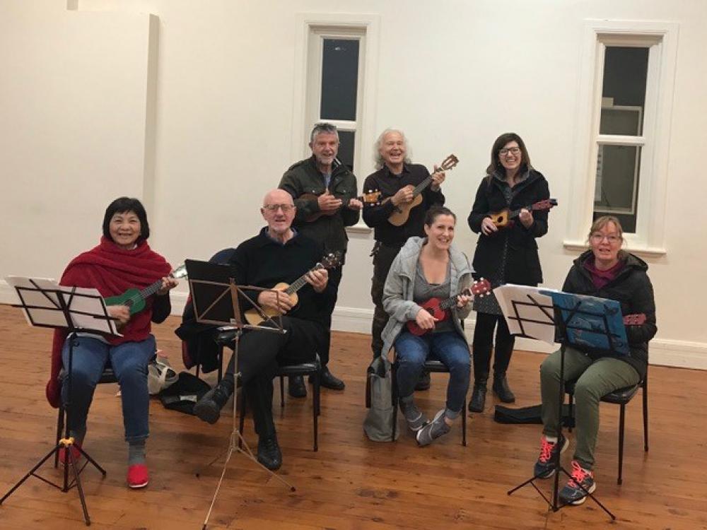 Ukulele instrumental singing session